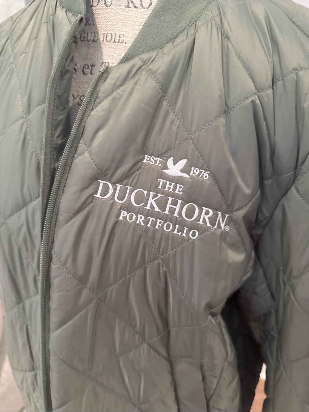 Quilted Bomber Jacket - Olive
